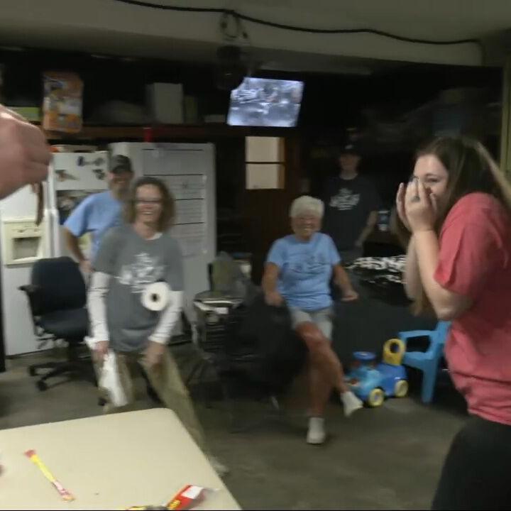 Keith Kaiser prepares bait